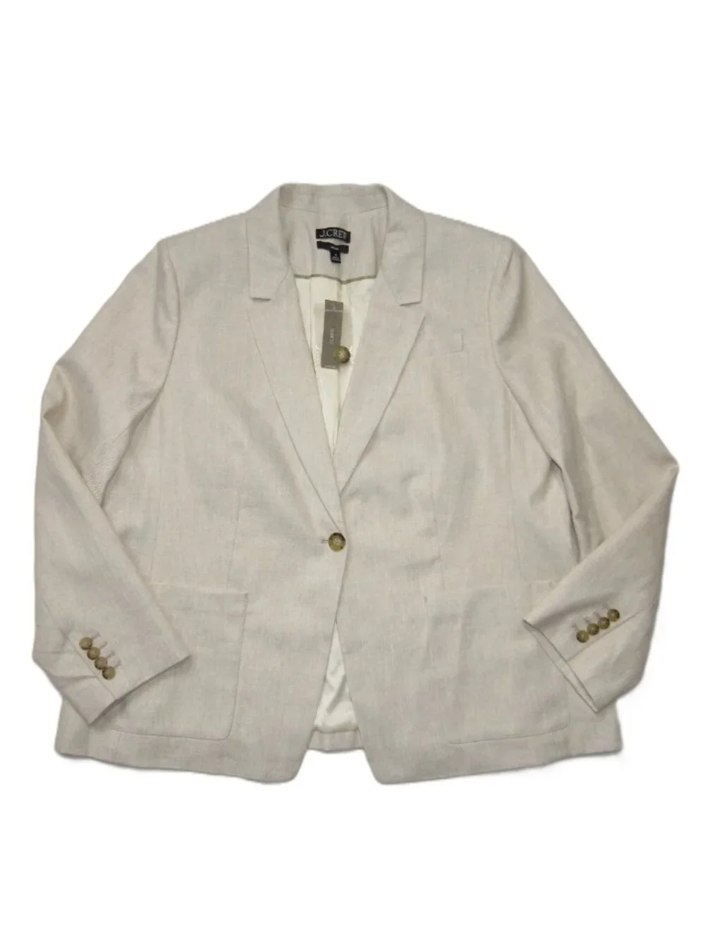 NWT J.Crew Helena Blazer 20 Sydney Pant 18 in Flax Stretch Linen Blend Suit